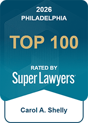 Carol A. Shelly, Philadelphia Top 100 Rated by Super Lawyers, 2026